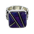Magenta Turquoise Inlay Southwestern Silver Ring Size 5-3/4 AX61014